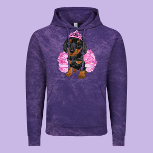 Balerina Dachshund With Tutu Vintage Hoodie Designed By Ranaportraitstore