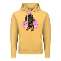 Vintage Mustard Balerina Dachshund With Tutu Vintage Hoodie - RanaPortraitStore