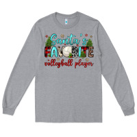 Heather Grey santa s favorite volleyball player Long Sleeve Tee - JahusDesignShop