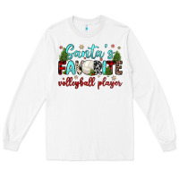 White santa s favorite volleyball player Long Sleeve Tee - JahusDesignShop