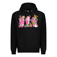 Black Pink Christmas Coffee Cups Bbs Premium Hoodie - BundleAndBundleShop