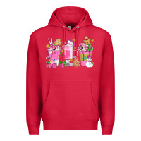 Cardinal Pink Christmas Coffee Cups Bbs Premium Hoodie - BundleAndBundleShop