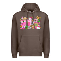 Coffee Pink Christmas Coffee Cups Bbs Premium Hoodie - BundleAndBundleShop