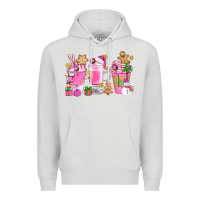 Dove Grey Pink Christmas Coffee Cups Bbs Premium Hoodie - BundleAndBundleShop