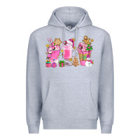 Heather Grey Pink Christmas Coffee Cups Bbs Premium Hoodie - BundleAndBundleShop