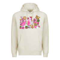 Oatmeal Heather Pink Christmas Coffee Cups Bbs Premium Hoodie - BundleAndBundleShop