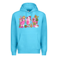 Ocean Blue Pink Christmas Coffee Cups Bbs Premium Hoodie - BundleAndBundleShop