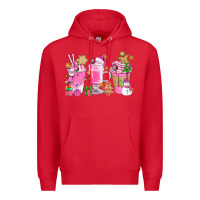 Red Pink Christmas Coffee Cups Bbs Premium Hoodie - BundleAndBundleShop