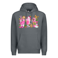 Rock Pink Christmas Coffee Cups Bbs Premium Hoodie - BundleAndBundleShop