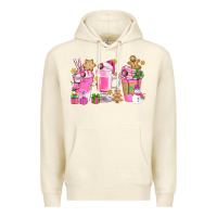 Sandshell Pink Christmas Coffee Cups Bbs Premium Hoodie - BundleAndBundleShop