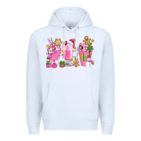 White Pink Christmas Coffee Cups Bbs Premium Hoodie - BundleAndBundleShop