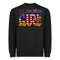 Black all american girl Heavyweight Sweatshirt - Zillion Design Studio
