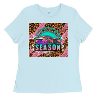 Baby Blue pink racing car Ladies Tee - AdoDesignShop