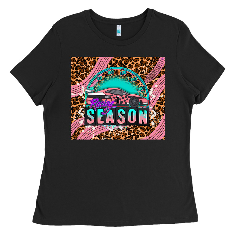 Pink Racing Car Ladies Tee by AdoDesignShop | Teevron