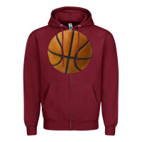 Burgundy basketball ball Zipper Hoodie - JahusDesignShop