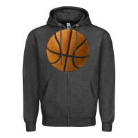 Charcoal Heather basketball ball Zipper Hoodie - JahusDesignShop