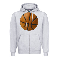 Heather Grey basketball ball Zipper Hoodie - JahusDesignShop