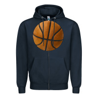 Navy basketball ball Zipper Hoodie - JahusDesignShop