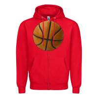 Red basketball ball Zipper Hoodie - JahusDesignShop