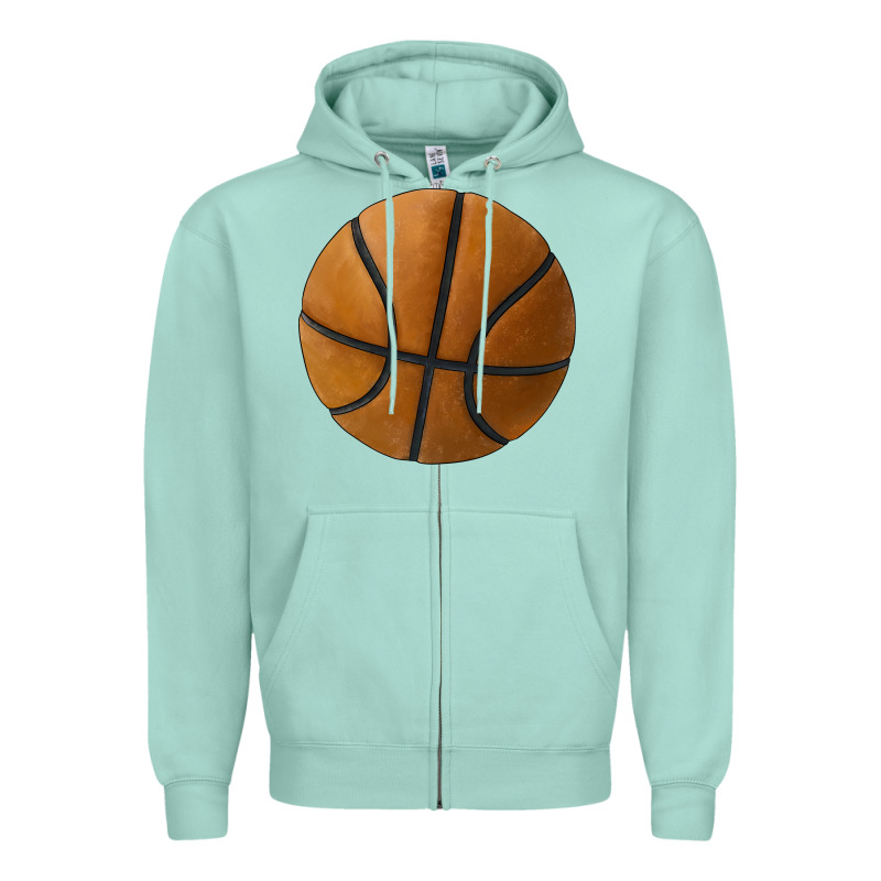Basketball Ball Zipper Hoodie by JahusDesignShop | Teevron