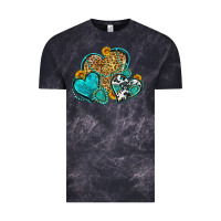 Cloud Black western turquoise hearts Vintage Tee - Zillion Design Studio