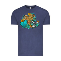Vintage Denim western turquoise hearts Vintage Tee - Zillion Design Studio