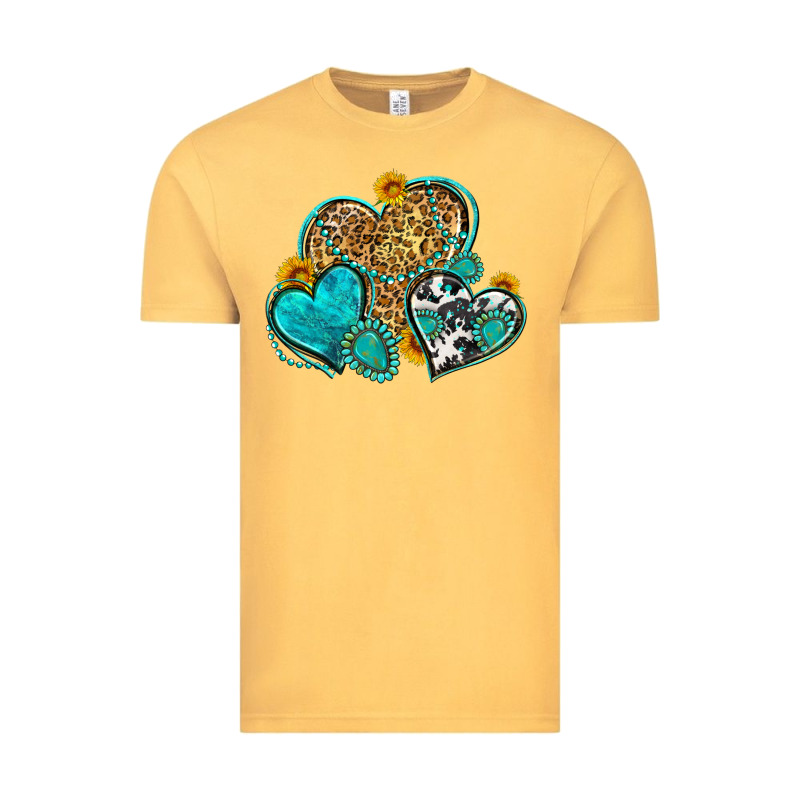 Western Turquoise Hearts Vintage Tee by Zillion Design Studio | Teevron