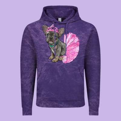 Vintage Hoodie Balerina French Bulldog With Tutu