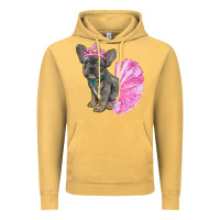 Vintage Mustard Balerina French Bulldog With Tutu Vintage Hoodie - RanaPortraitStore