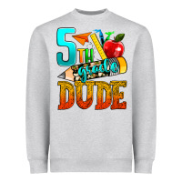 Heather Grey 5th grade dude Heavyweight Sweatshirt - texasbilliewilder
