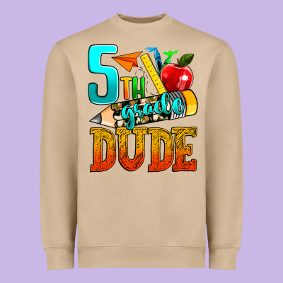 5th Grade Dude Heavyweight Sweatshirt Designed By Texasbilliewilder
