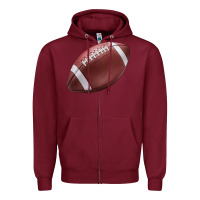 Burgundy football ball Zipper Hoodie - JahusDesignShop