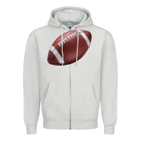Dove Grey football ball Zipper Hoodie - JahusDesignShop