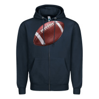 Navy football ball Zipper Hoodie - JahusDesignShop