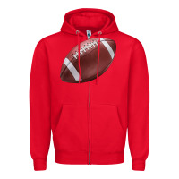 Red football ball Zipper Hoodie - JahusDesignShop