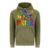 Vintage Olive hippie pride Vintage Hoodie - texasbilliewilder