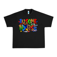 Black ausome autism nurse Urban Heavy Tee - Zillion Design Studio