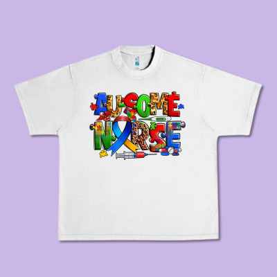 Ausome Autism Nurse Urban Heavy Tee Designed By Zillion Design Studio