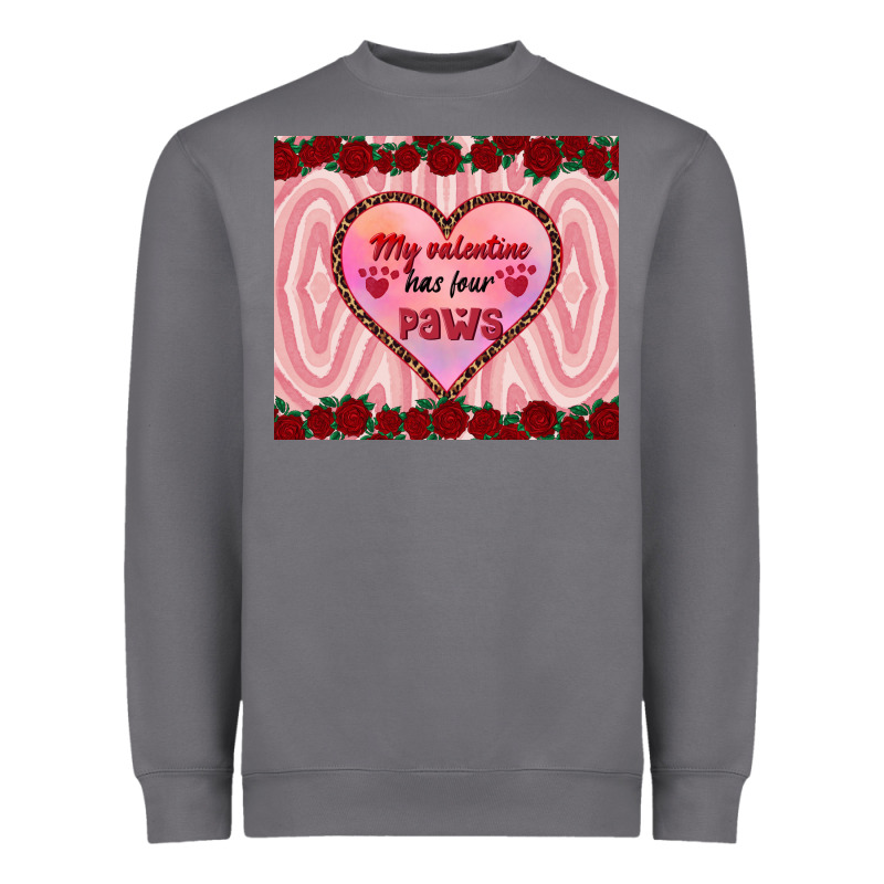 My Valentine Has Four Paws Heavyweight Sweatshirt by RanaPortraitStore | Teevron