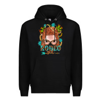 Black Western Rodeo Girl Braid Red Hair Premium Hoodie - BundleAndBundleShop