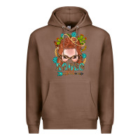 Chestnut Western Rodeo Girl Braid Red Hair Premium Hoodie - BundleAndBundleShop