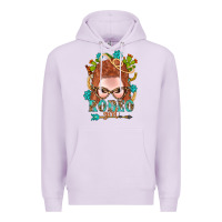 Lilac Western Rodeo Girl Braid Red Hair Premium Hoodie - BundleAndBundleShop