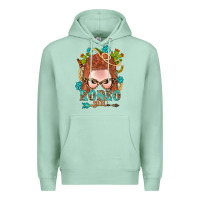 Seafoam Western Rodeo Girl Braid Red Hair Premium Hoodie - BundleAndBundleShop