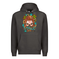 Smoke Western Rodeo Girl Braid Red Hair Premium Hoodie - BundleAndBundleShop