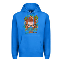 True Royal Western Rodeo Girl Braid Red Hair Premium Hoodie - BundleAndBundleShop