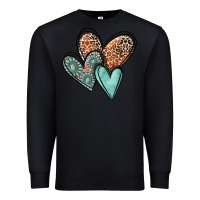 Black western love hearts Premium Sweatshirt - MaliasSmallBusiness