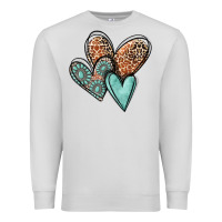 Dove Grey western love hearts Premium Sweatshirt - MaliasSmallBusiness