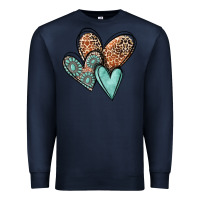 Navy western love hearts Premium Sweatshirt - MaliasSmallBusiness