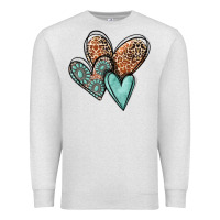 Oatmeal Heather western love hearts Premium Sweatshirt - MaliasSmallBusiness