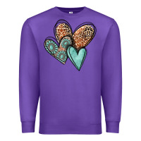 Purple western love hearts Premium Sweatshirt - MaliasSmallBusiness